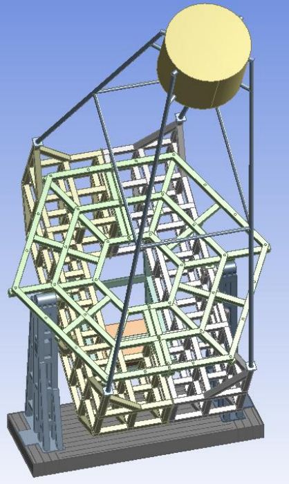 Projekt konstrukcji teleskopu realizowanego przez IFJ PAN/Credits: CTA-PL